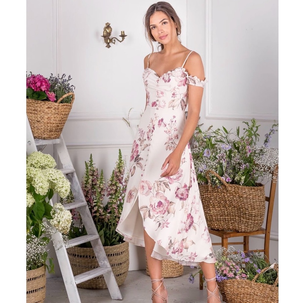 Hope & Ivy high low midi dress